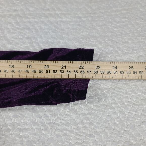 Velvet Maxi wrap Prom Bridesmaid dress Purple Witchy vibes High slit Formal - Picture 12 of 13